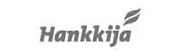 Harmaasävyinen Hankkijan logo Saaga Ikkunat sivustolla
